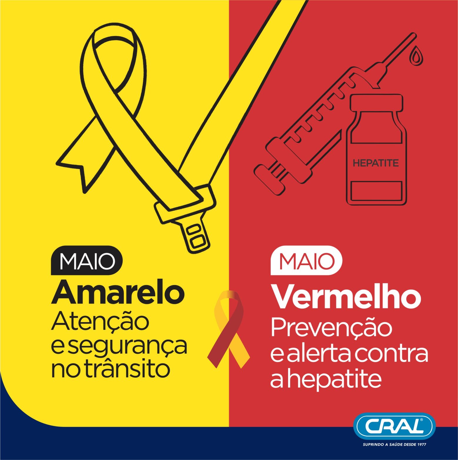 Maio Amarelo Vermelho Cral Suprindo A Sa De Desde